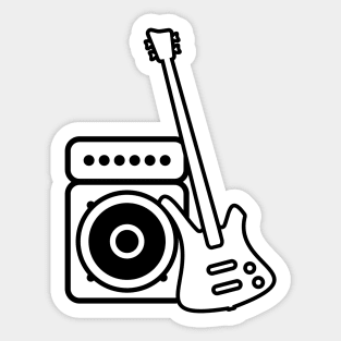 Bassguitar and Amp Sticker
